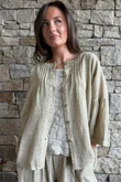 Loom & Thread Pin Tuck Blouse Washed Oat /40=